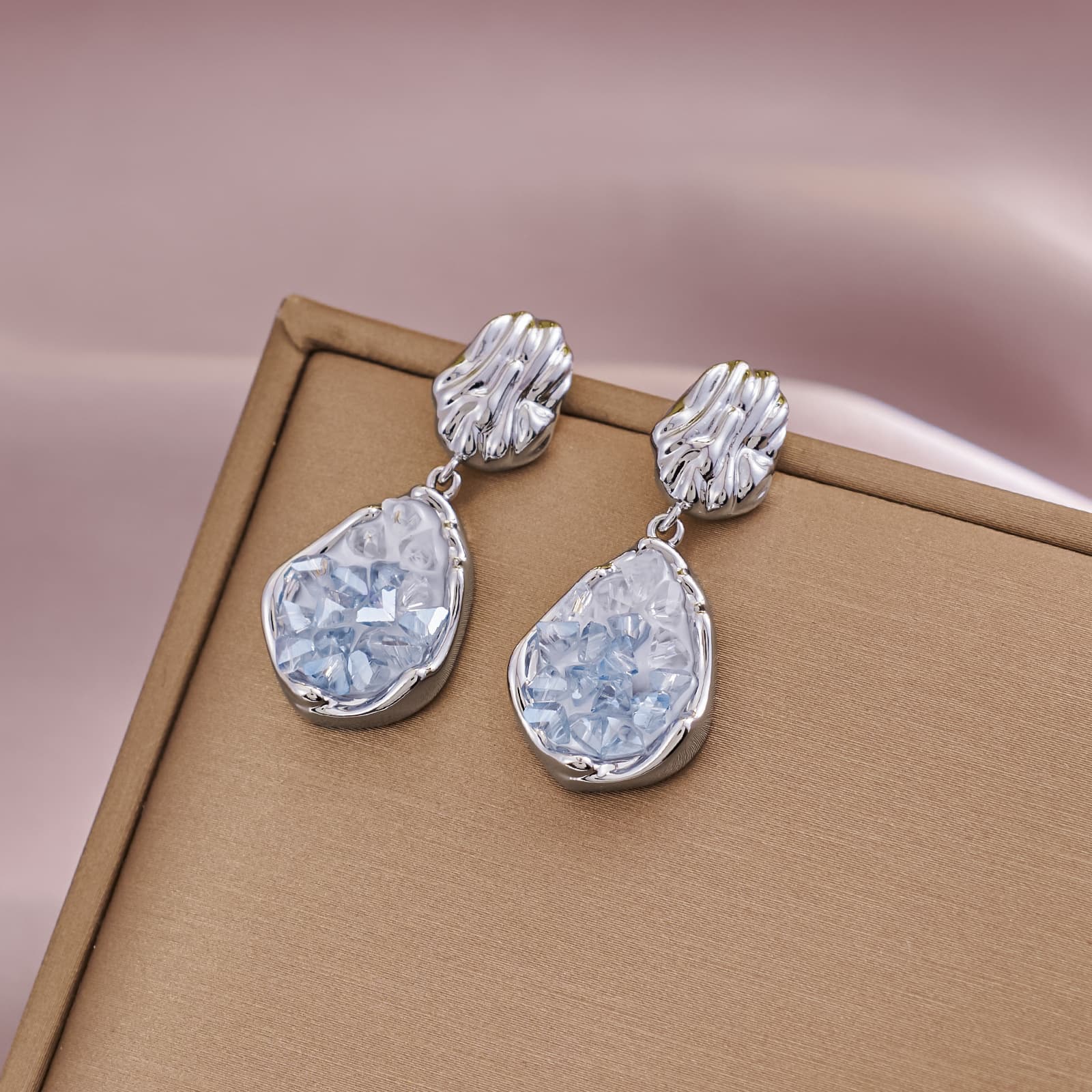 925 Sterling Silver Gold Plated Green Butterfly Gradient Stud Earrings - 1