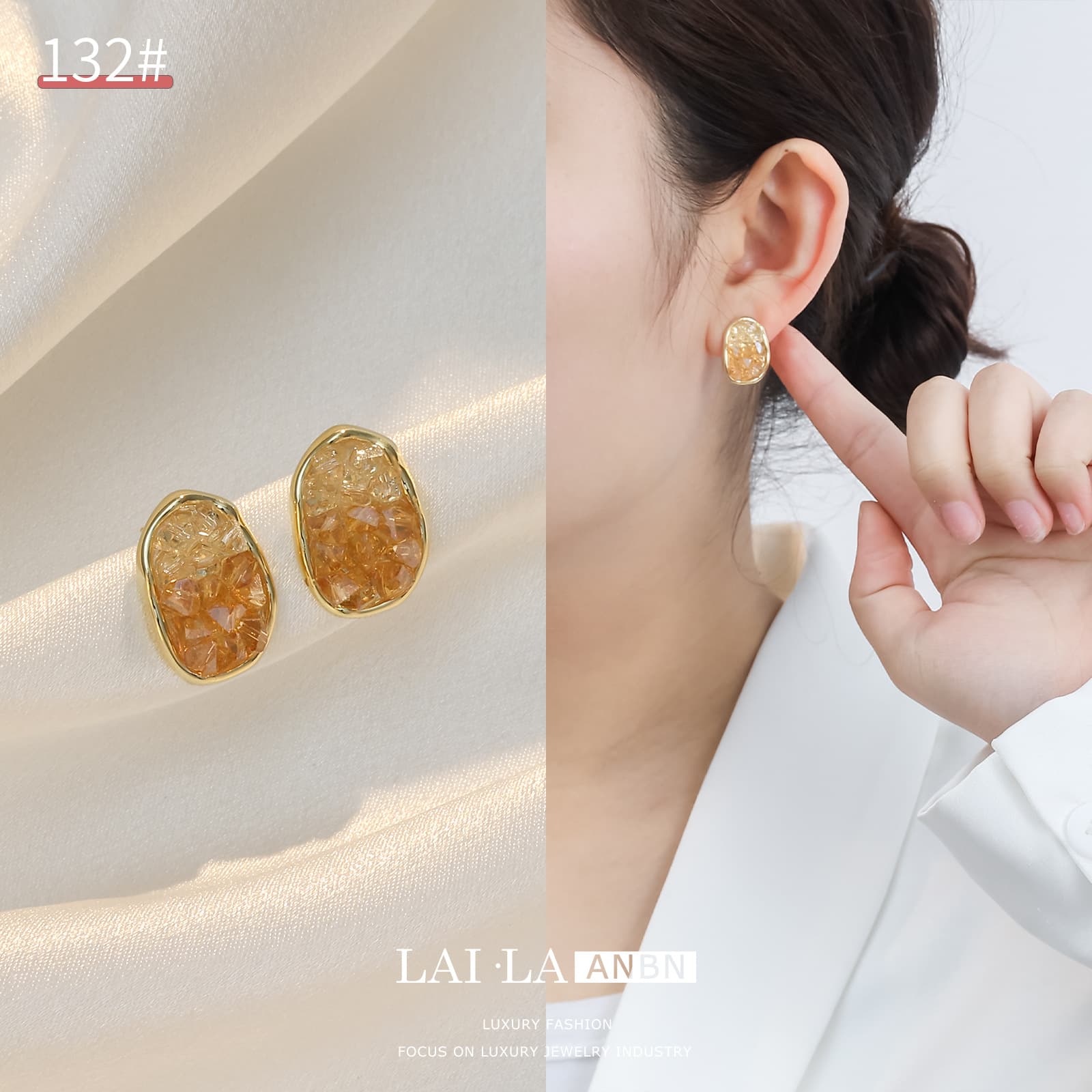 Silver Zircon Tassel Earrings, S925 Silver Needle, Wholesale - 1