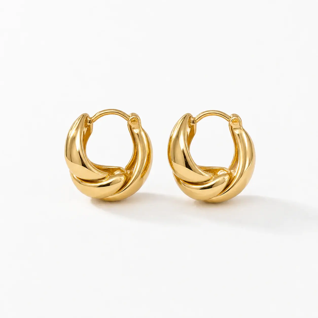 Women's Retro Geometric Twist Non-Pierced Ear Clips