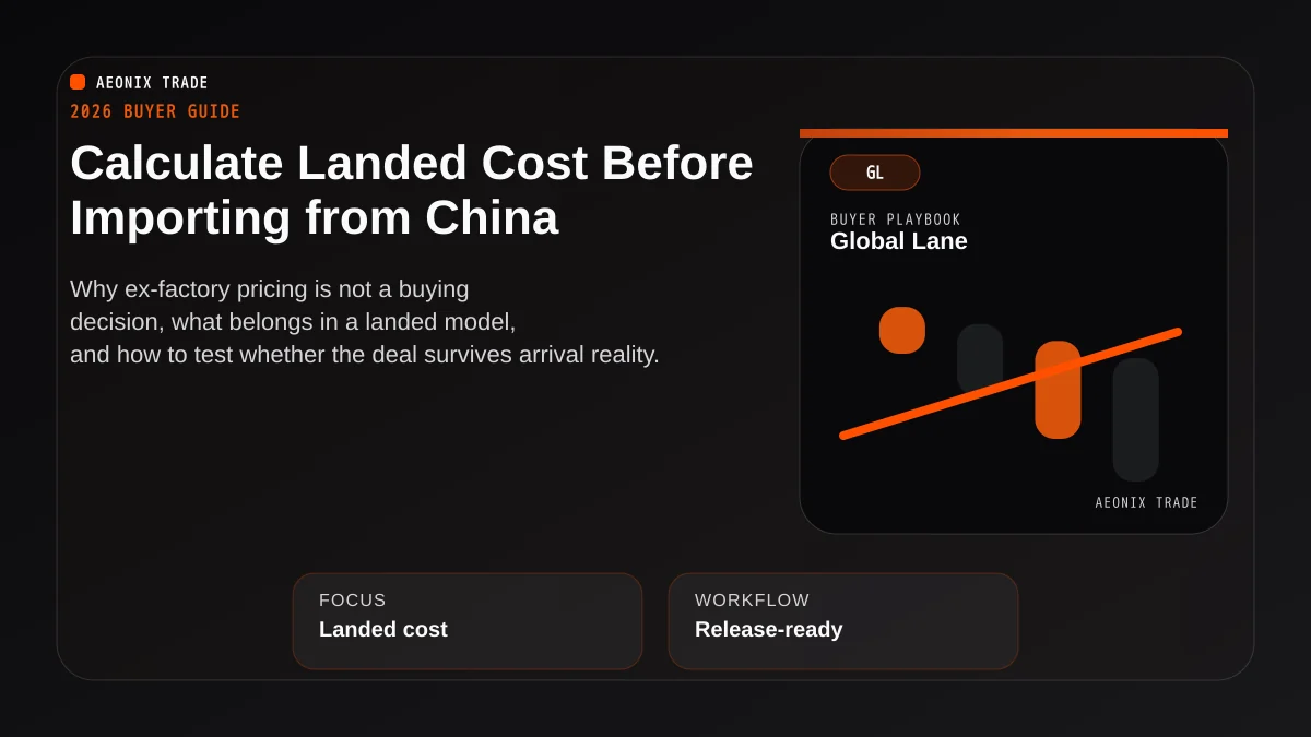 Calculate Landed Cost Before Importing from China