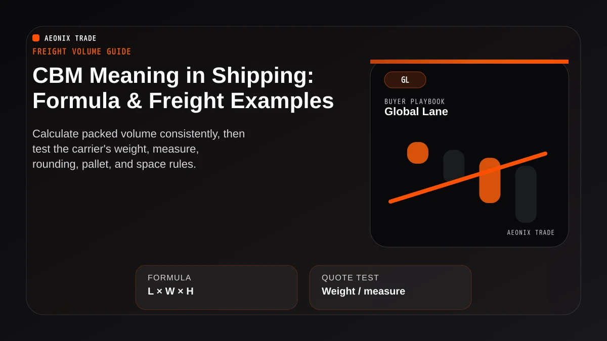 CBM Meaning in Shipping: Formula & Freight Examples