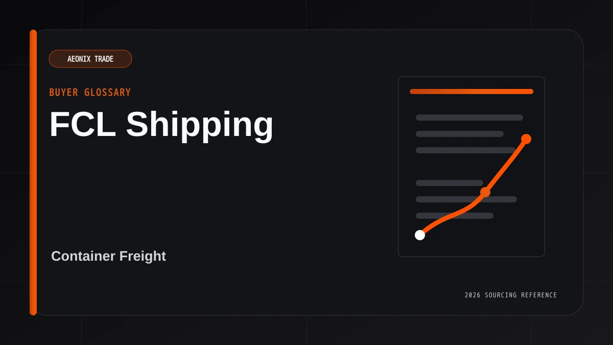 FCL Meaning in Shipping for Import Buyers