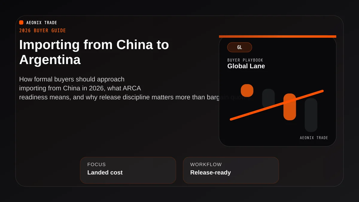 Import from China to Argentina in 2026: Buyer-Ready Guide