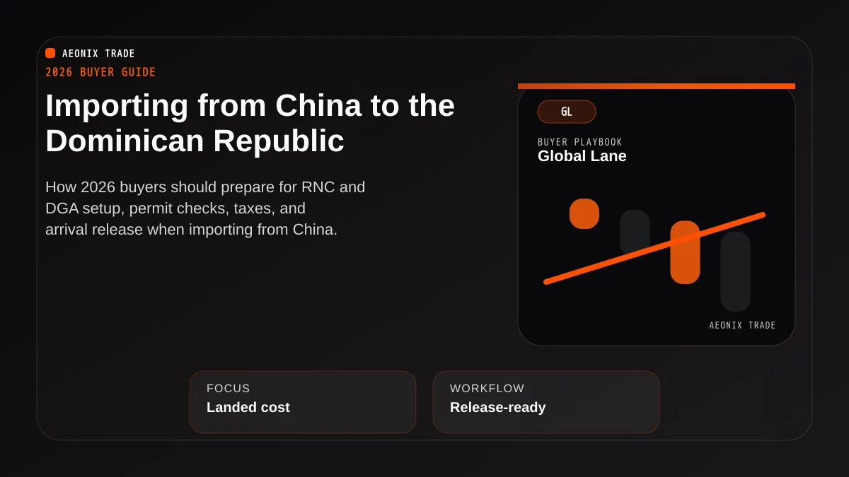 Import from China to the Dominican Republic in 2026