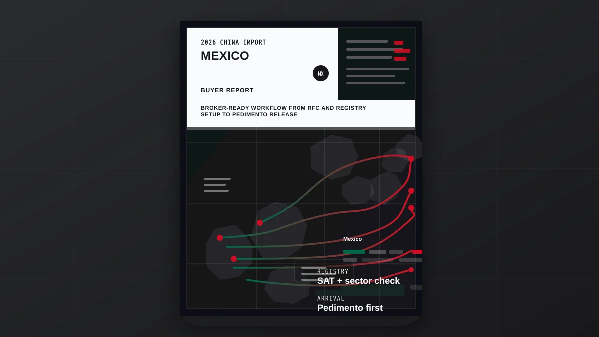 Import from China to Mexico 2026: SAT, VAT & Customs