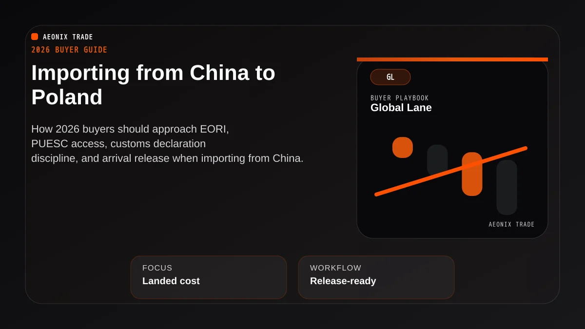 Import from China to Poland 2026: VAT, EORI & Customs
