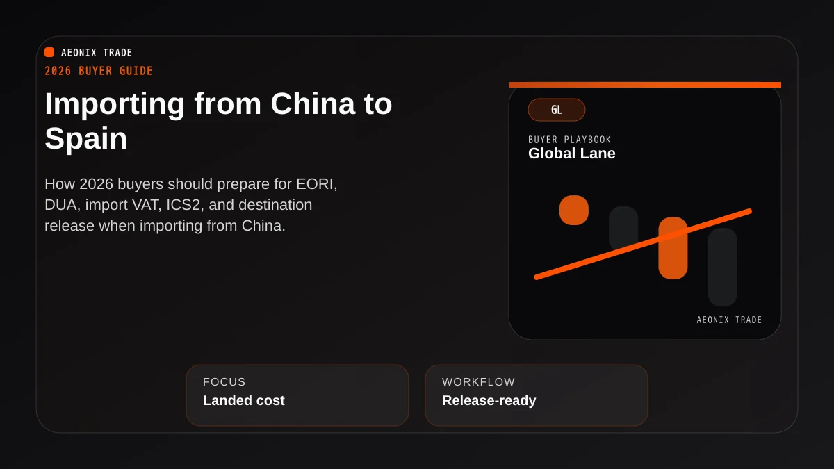 Import from China to Spain in 2026: Buyer Guide