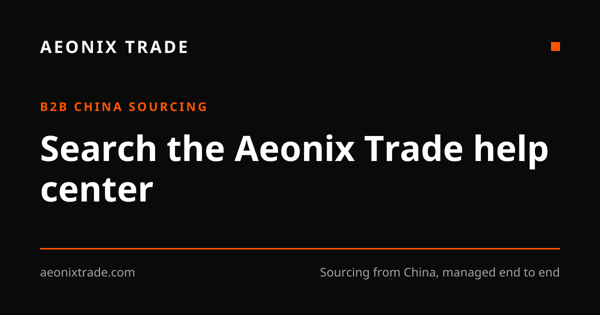 Search the Aeonix Trade help center | Aeonix Trade