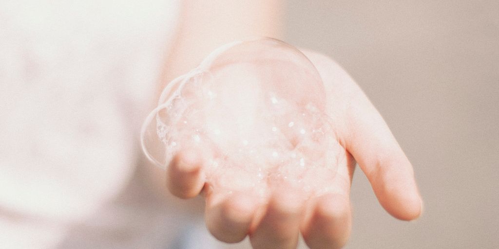 person holding bubbles